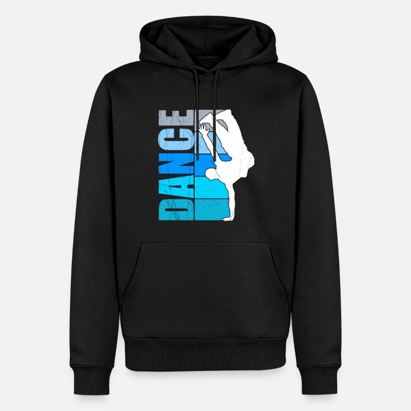 Retro Break dancer - Sweat à capuche Premium bio Homme - noir