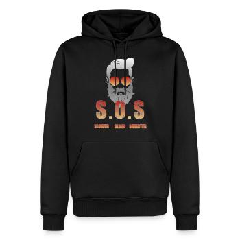 Best Smart Oldie - Männer Premium Bio Hoodie - Schwarz - Vorne - Nico (187cm)