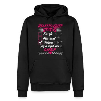Lustig seine und ihre Geschenkidee Koch Beziehung - Männer Premium Bio Hoodie - Schwarz - Vorne - Nico (187cm)