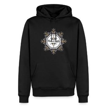 AMAZIGH MORIFES KERAMIK KABYLE - Männer Premium Bio Hoodie - Schwarz - Vorne - Nico (187cm)