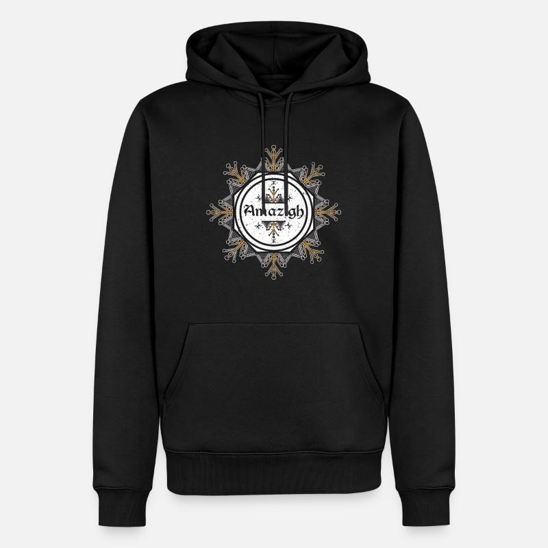 AMAZIGH MORIFES POTERIES KABYLE - Sweat à capuche Premium bio Homme - noir