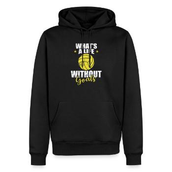 What's Life without Goals Water Polo - Men’s Premium Organic Hoodie - black - Front - Nico (187cm)