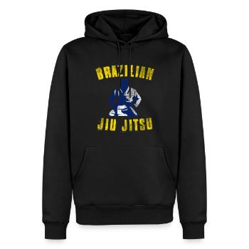Brazilian Jiu Jitsu BJJ MMA Jiujitsu Martial Art - Men’s Premium Organic Hoodie - black - Front - Nico (187cm)