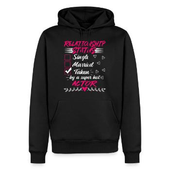 Lustig seine und ihre Kleidung Geschenk Schauspieler - Männer Premium Bio Hoodie - Schwarz - Vorne - Nico (187cm)