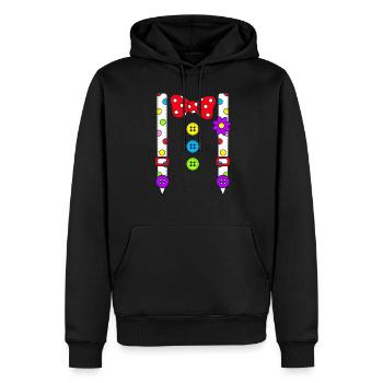 Costume Clown Costume Femmes Hommes Enfants - Sweat à capuche Premium bio Homme - noir - Devant - Nico (187cm)