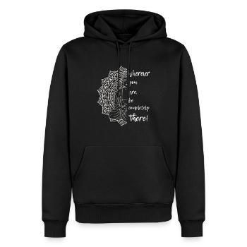 Mandala Yoga - Männer Premium Bio Hoodie - Schwarz - Vorne - Nico (187cm)