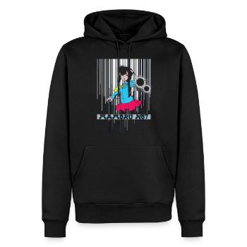 Anime Style Girl Power Geschenkidee - Männer Premium Bio Hoodie - Schwarz - Vorne - Nico (187cm)