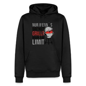 BBQ Grillmeister Grill Tshirt Geschenk - Männer Premium Bio Hoodie - Schwarz - Vorne - Nico (187cm)