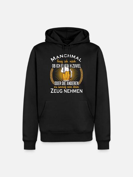 Biertrinker Biergarten Outfit Geschenk - Männer Premium Bio Hoodie - Schwarz