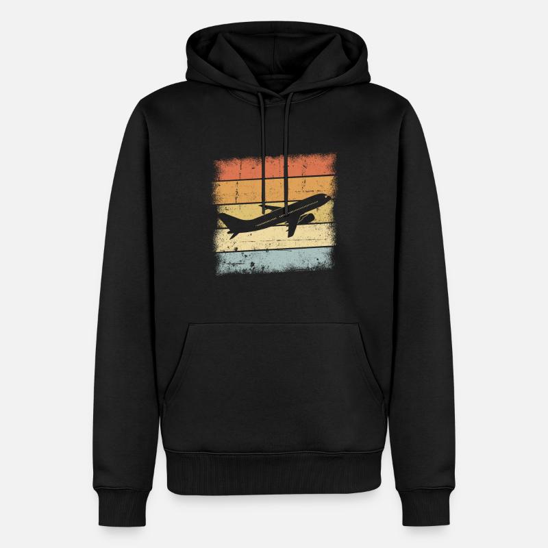 Pilot Geschenk - Männer Premium Bio Hoodie - Schwarz