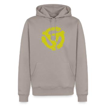45 RPM Record Vinyl Turntable LP DJ DeeJay Disc - Männer Premium Bio Hoodie - Taupe - Vorne - Nico (187cm)