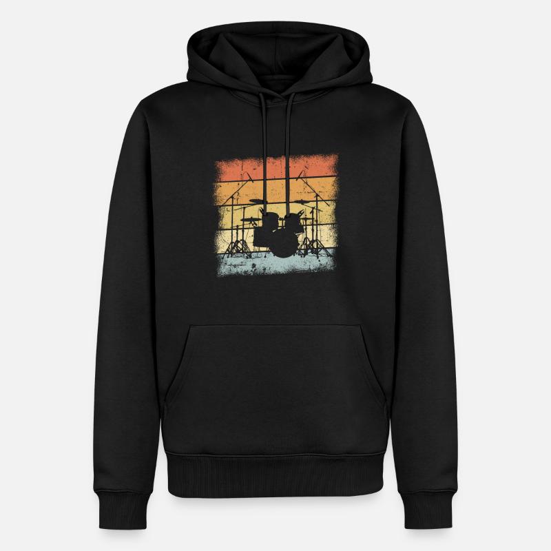 Batteur - Sweat à capuche Premium bio Homme - noir