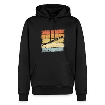 Piccolo - Sweat à capuche Premium bio Homme - noir - Devant - Nico (187cm)