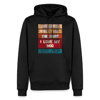Cane The More People I Meet The More I Love My Dog - Men’s Premium Organic Hoodie - black - Front - Nico (187cm)