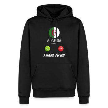 L’Algérie appelle les drapeaux lusiger en disant - Sweat à capuche Premium bio Homme - noir - Devant - Nico (187cm)
