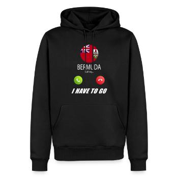 Les Bermudes appellent les drapeaux lusiger sorts - Sweat à capuche Premium bio Homme - noir - Devant - Nico (187cm)