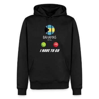 Les Bahamas appellent les drapeaux lusiger en disant - Sweat à capuche Premium bio Homme - noir - Devant - Nico (187cm)