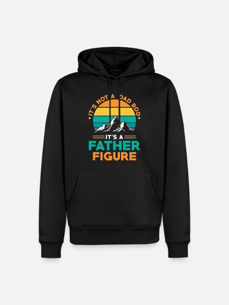 Dad Bod father figure - Men’s Premium Organic Hoodie - black