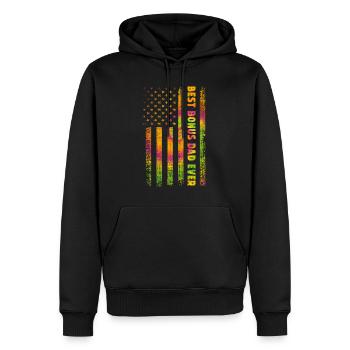 Best Bonus Dad ever - Männer Premium Bio Hoodie - Schwarz - Vorne - Nico (187cm)