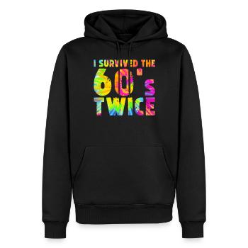 i survived the 60s twice - Männer Premium Bio Hoodie - Schwarz - Vorne - Nico (187cm)