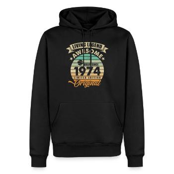 1974 Geburtstag Retro Orginal - Männer Premium Bio Hoodie - Schwarz - Vorne - Nico (187cm)