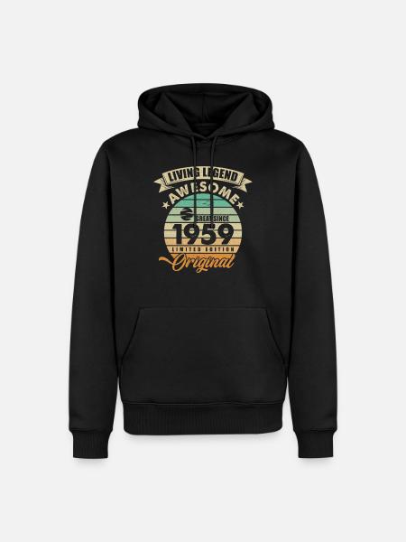 1959 Birthday - Men’s Premium Organic Hoodie - black