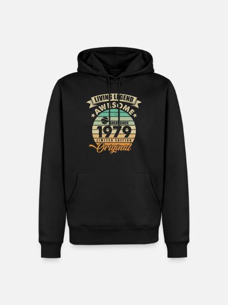 1979 Birthday Retro Orginal - Men’s Premium Organic Hoodie - black