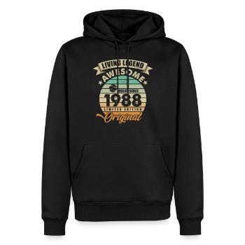 1988 Geburtstag Retro Orginal - Männer Premium Bio Hoodie - Schwarz - Vorne - Nico (187cm)
