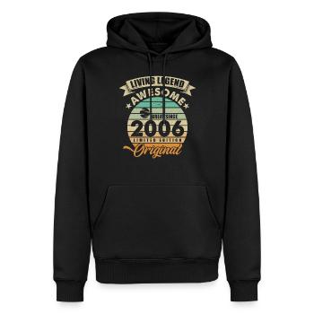 2006 Geburtstag Retro Orginal - Männer Premium Bio Hoodie - Schwarz - Vorne - Nico (187cm)