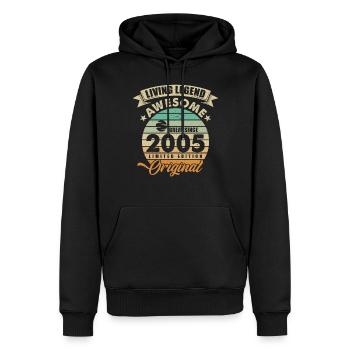2005 Geburtstag Retro Orginal - Männer Premium Bio Hoodie - Schwarz - Vorne - Nico (187cm)