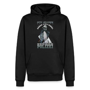 Polizei Die besten sind bei der Polizei - Männer Premium Bio Hoodie - Schwarz - Vorne - Nico (187cm)