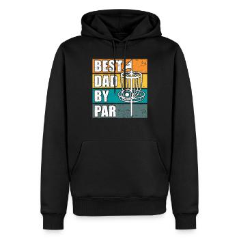 Disc Golf Dad by Par Disc Golfen Papa - Sweat à capuche Premium bio Homme - noir - Devant - Nico (187cm)