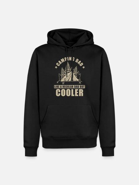 Camping Papa - Sweat à capuche Premium bio Homme - noir