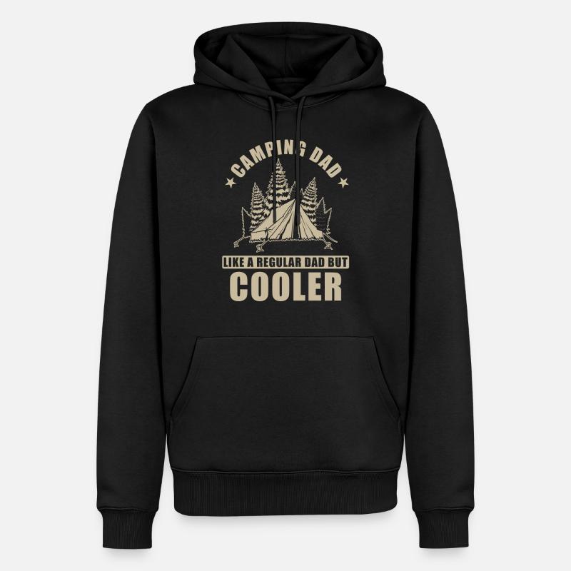 Camping Papa - Sweat à capuche Premium bio Homme - noir