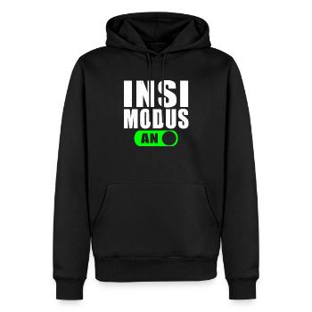 INSI MODUS - Männer Premium Bio Hoodie - Schwarz - Vorne - Nico (187cm)