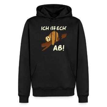 Ich brech ab - Männer Premium Bio Hoodie - Schwarz - Vorne - Nico (187cm)