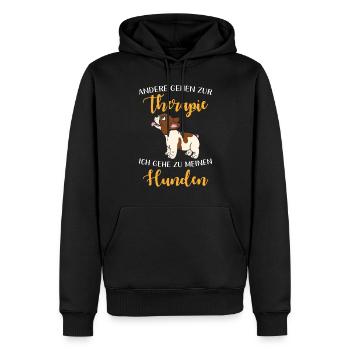 Hundespruch Hund - Männer Premium Bio Hoodie - Schwarz - Vorne - Nico (187cm)