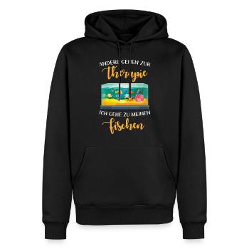 Fische Aquarium Spruch lustig - Männer Premium Bio Hoodie - Schwarz - Vorne - Nico (187cm)