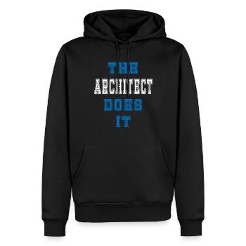 The Architekt does it Architekt Geschenk - Männer Premium Bio Hoodie - Schwarz - Vorne - Nico (187cm)
