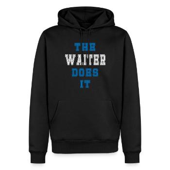 The Kellner does it Kellner Geschenk - Männer Premium Bio Hoodie - Schwarz - Vorne - Nico (187cm)