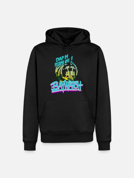 Baywatch Damn Ronnie! - Männer Premium Bio Hoodie - Schwarz