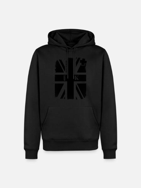 UK Flag - Men’s Premium Organic Hoodie - black