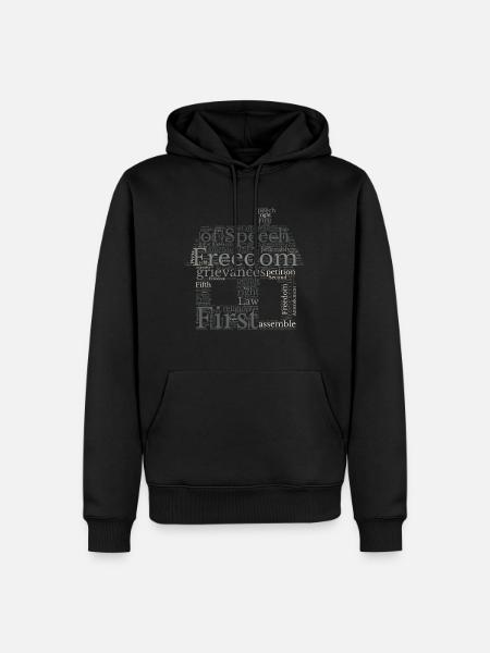 Liberté d’expression - Wordcloud - Sweat à capuche Premium bio Homme - noir