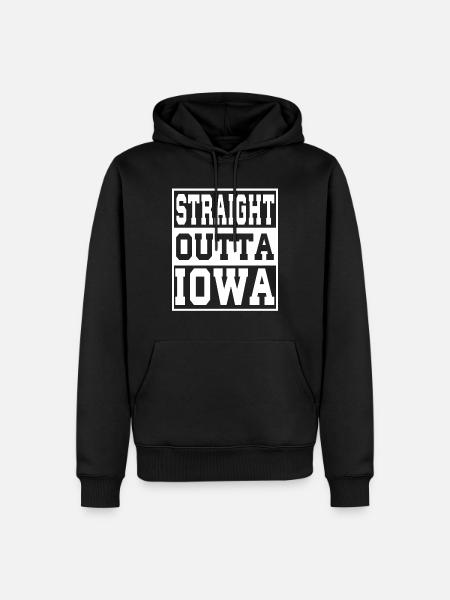 Iowa Saying Funny Iowa Gift - Men’s Premium Organic Hoodie - black