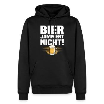 Bier Jammert Nicht! Lustiger Bier Spruch - Männer Premium Bio Hoodie - Schwarz - Vorne - Nico (187cm)