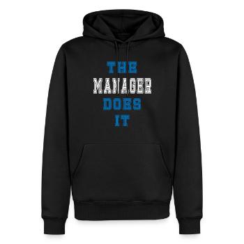 The Manager does it Manager Geschenk - Männer Premium Bio Hoodie - Schwarz - Vorne - Nico (187cm)