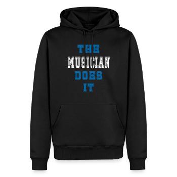 The Musiker does it Musiker Geschenk - Männer Premium Bio Hoodie - Schwarz - Vorne - Nico (187cm)
