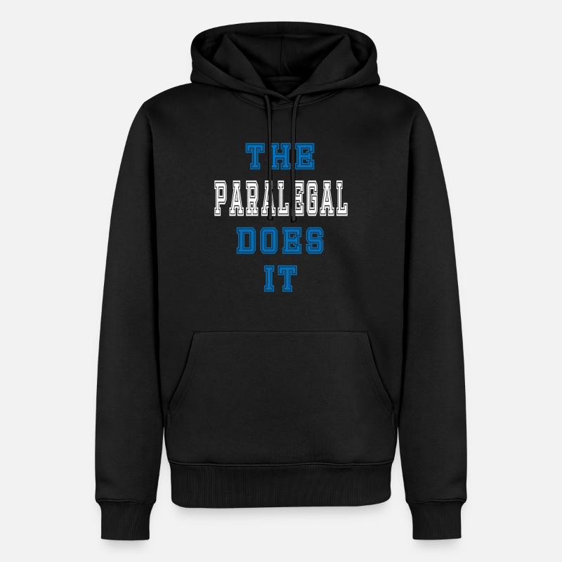 The Rechtsanwaltsfachangestellte does it - Männer Premium Bio Hoodie - Schwarz