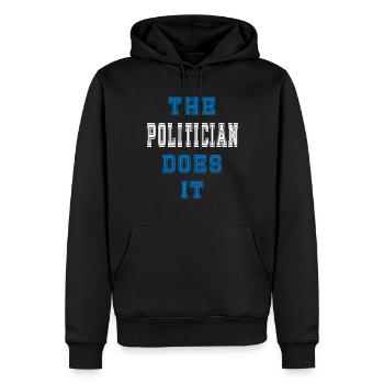 The Politiker does it Politiker Geschenk - Männer Premium Bio Hoodie - Schwarz - Vorne - Nico (187cm)