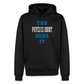 The Psychologe does it Psychologe Geschenk - Männer Premium Bio Hoodie - Schwarz - Vorne - Nico (187cm)